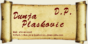 Dunja Plasković vizit kartica